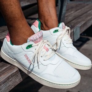 Sperry x Rowing Blazers collab pink and green sailing sneakers men’s size 7.5